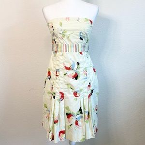 Anthropologie Maeve Inagua Floral Strapless Dress